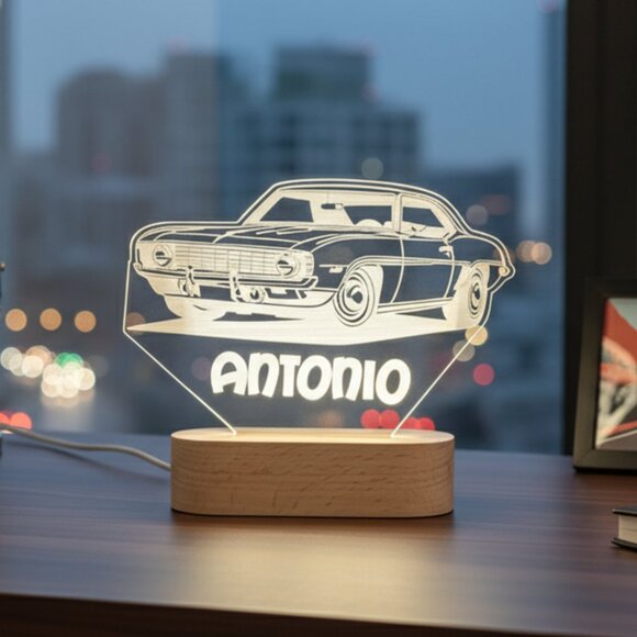 Vintage Car LED Night Light | Custom Classic Car Lamp for Car Lovers - Picture 8 of 8